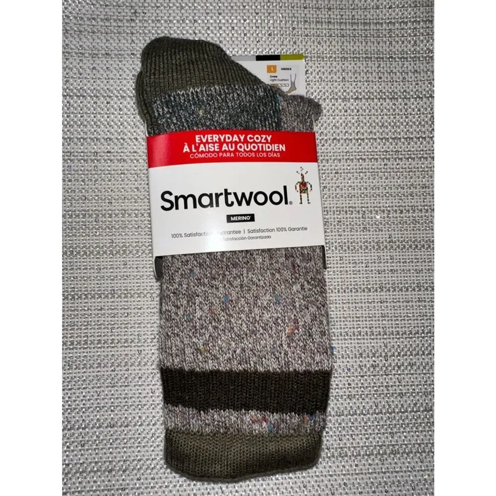 SmartWool L Unisex Everyday Cozy Larimer Crew Light Cushion Merino Blend Socks
